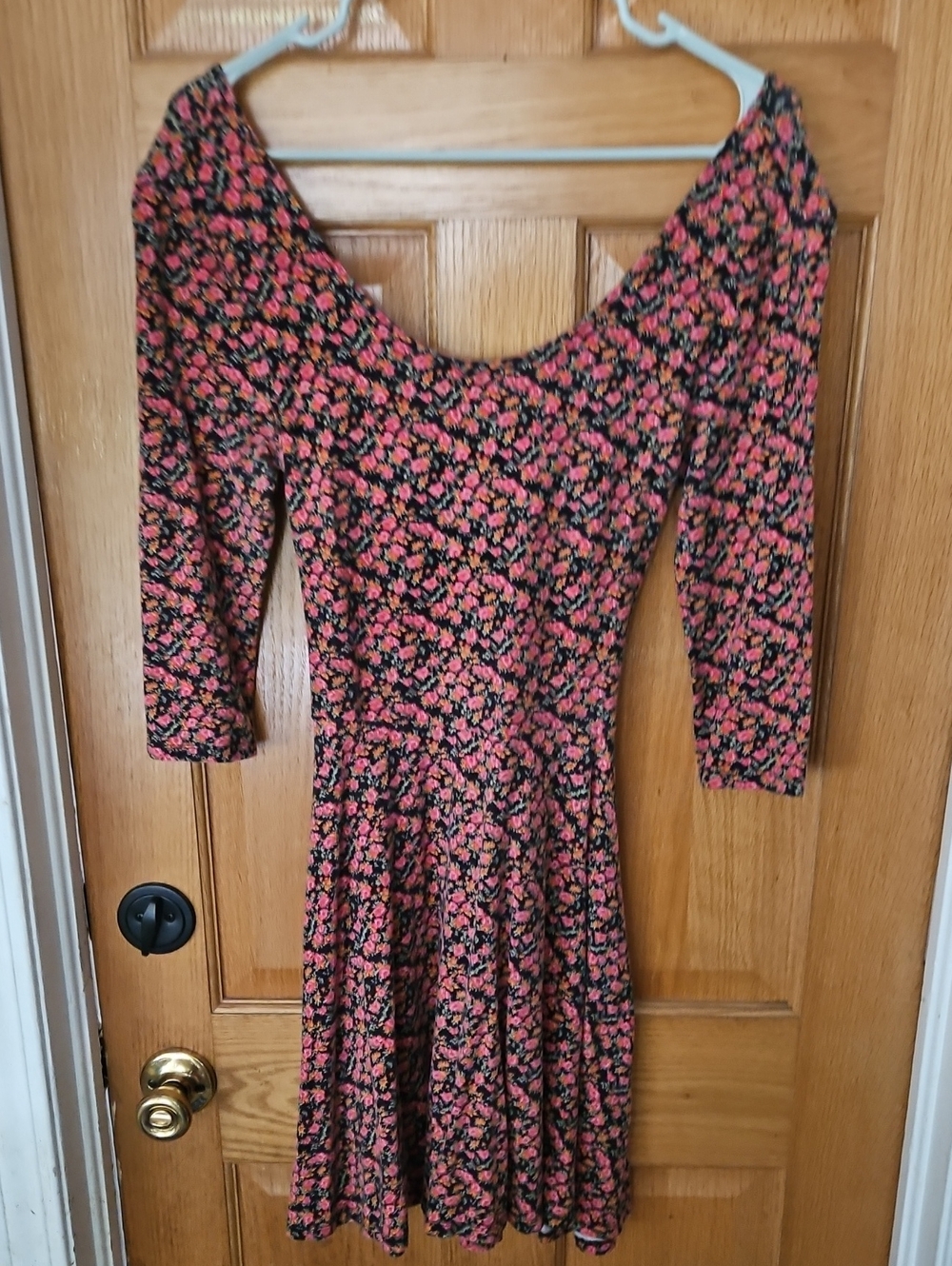 Lush Floral Scoop-Neck Fit & Flare Dress - Pink Floral